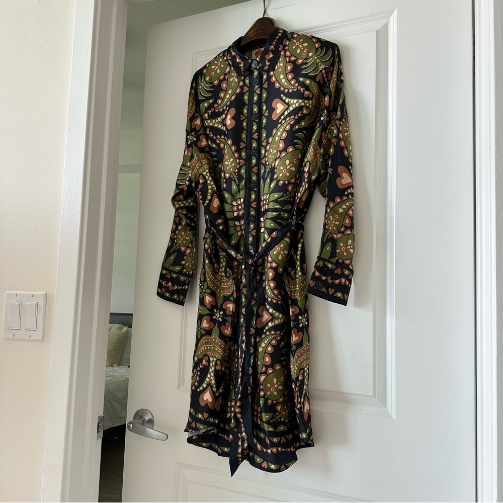 Farm Rio Black Martina Scarf Maxi Chemise - Picture 4 of 11